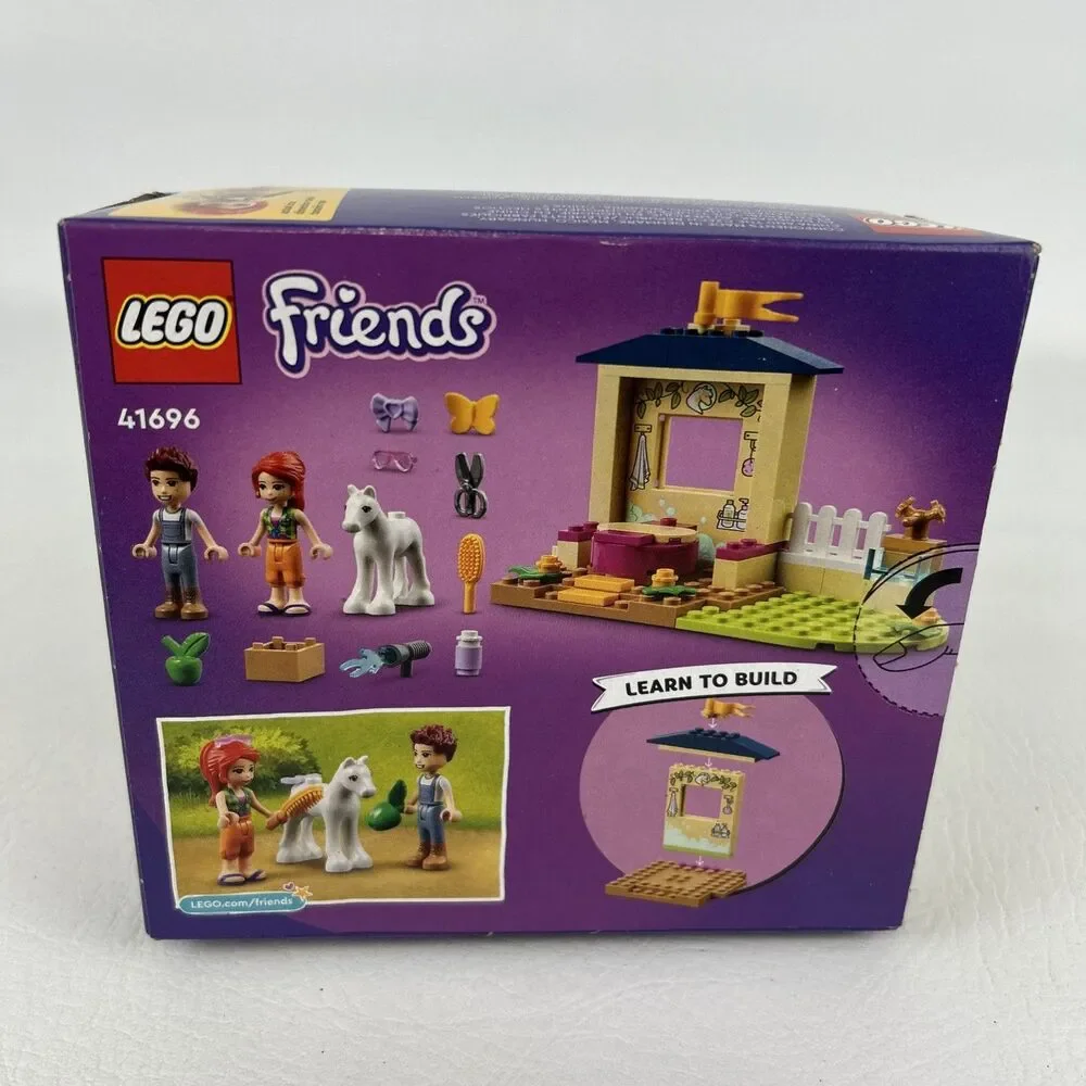 LEGO Friends 41696 Pony Washing Stable Building Toy Figures Horse Mia Daniel New